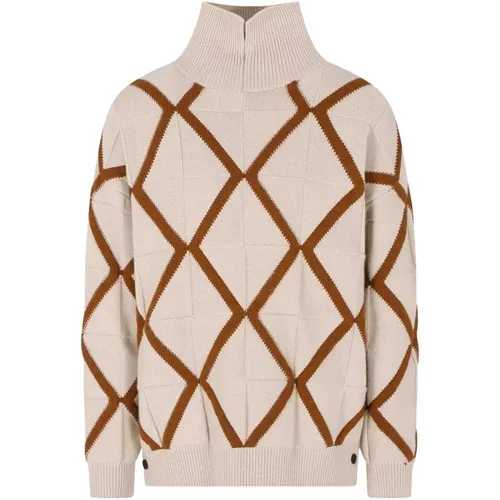 Turtlenecks, male, , Size: M Jacquard Diamond Polo Sweater - Emporio Armani - Modalova