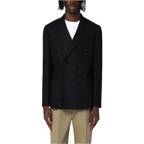Blazers, male, , Size: 2XL Double-Breasted Jacket - Santaniello - Modalova