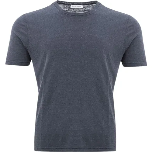 T-Shirts, male, , Size: S Elegant Grey Cotton T-Shirt - Gran Sasso - Modalova