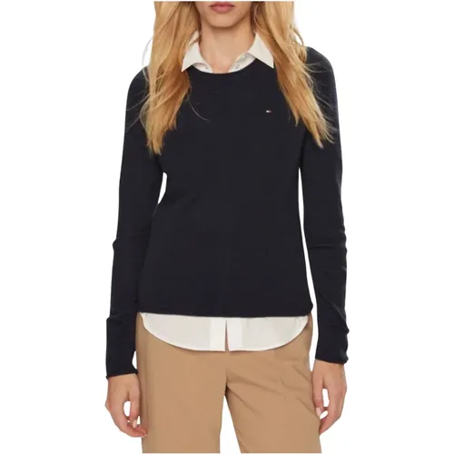 Weicher Wollpullover für Frauen , Damen, Größe: L - Tommy Hilfiger - Modalova