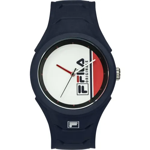 Watches, male, , Size: ONE SIZE Mens style Silicone Watch /White - Fila - Modalova