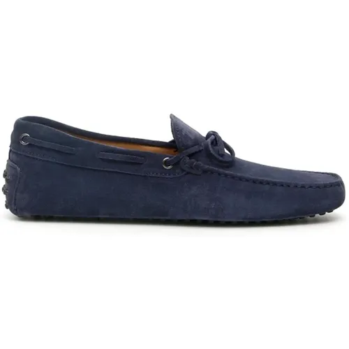 Hand-stitched Suede Loafers with Laces , male, Sizes: 7 1/2 UK, 7 UK, 6 1/2 UK, 8 1/2 UK, 8 UK - TOD'S - Modalova