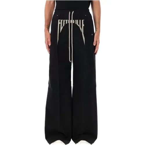 Wide-Leg Cotton Trousers , male, Sizes: L, M - Rick Owens - Modalova