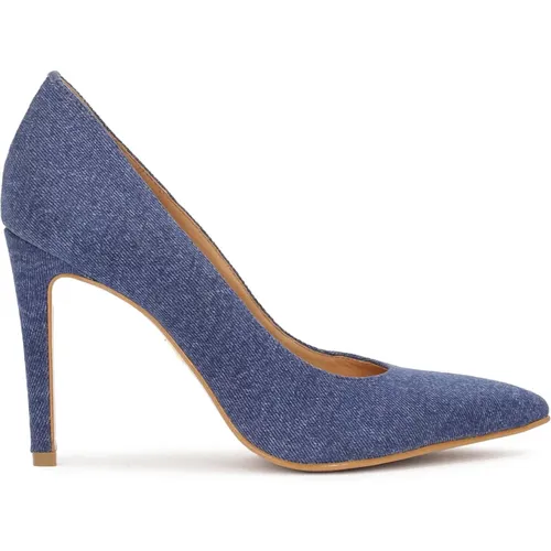 Stiletto-Pumps aus Denim-Imitationsstoff , Damen, Größe: 37 EU - Kazar - Modalova