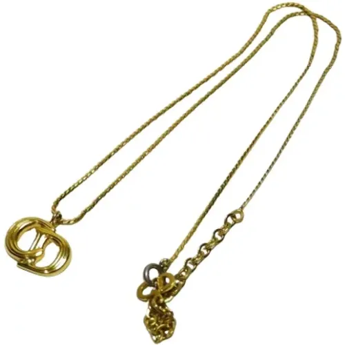 Pre-owned Jewellery, female, , Size: ONE SIZE Pre-owned Metal necklaces - Dior Vintage - Modalova