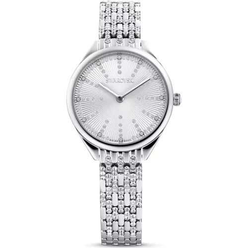 Elegant Swiss Made Bracelet Watch with Crystals , female, Sizes: ONE SIZE - Swarovski - Modalova