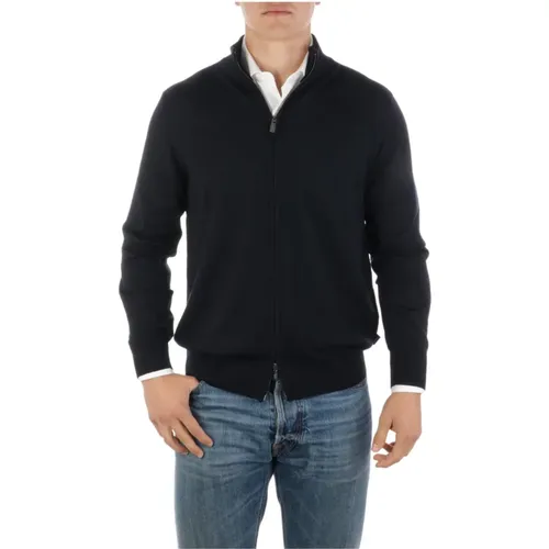 Zipper Sweatshirt & Hoodies , male, Sizes: S, 3XL - Emporio Armani - Modalova