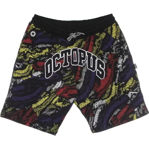 Casual Shorts, male, , Size: M Black Sweatshorts with Logo - Octopus - Modalova