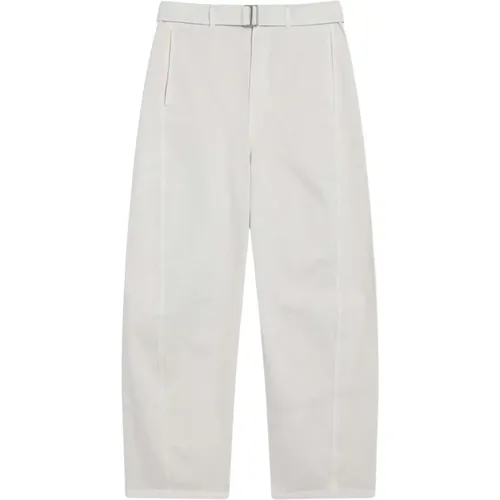 Wide Trousers, female, , Size: M Twisted Belted Trousers - Lemaire - Modalova