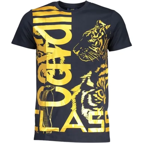 Blau Baumwolle Logo Print T-Shirt - Cavalli Class - Modalova