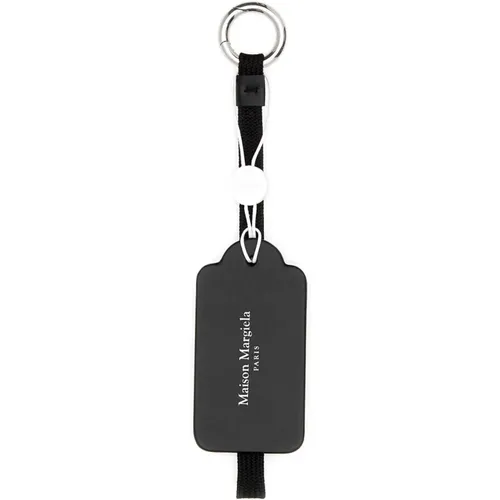 Schwarzer Leder Schlüsselanhänger , Herren, Größe: ONE Size - Maison Margiela - Modalova