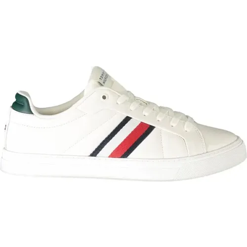 Sneakers, male, , Size: 12 US Leather Men's Sneakers - Tommy Hilfiger - Modalova