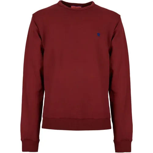 Burgunder Baumwoll Rundhals Sweatshirt - Gallo - Modalova