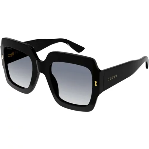 Oversized quadratische nachhaltige schwarze Sonnenbrille , Damen, Größe: 53 MM - Gucci - Modalova