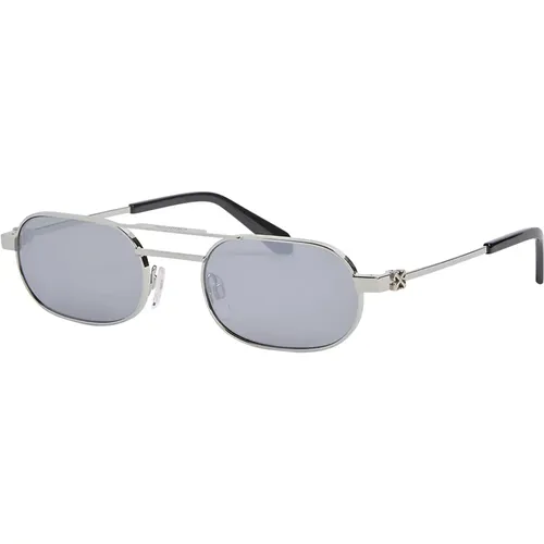 Sunglasses, unisex, , Size: 55 MM Silver Vaiden Sunglasses - Off White - Modalova