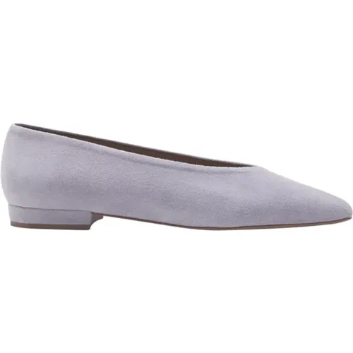 Lavendel Wildleder Spitz Zehen Flats , Damen, Größe: 40 EU - Flattered - Modalova