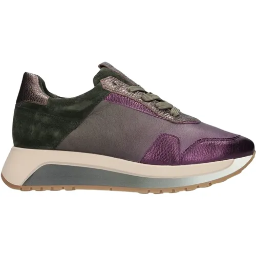 Grüne Damen-Sneakers Low-Top , Damen, Größe: 36 EU - Softwaves - Modalova