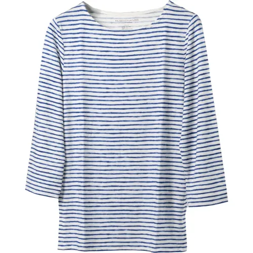 Striped Boatneck Shirt , female, Sizes: L, XL - majestic filatures - Modalova