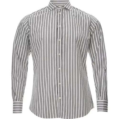 Striped Shirt with French Collar , male, Sizes: L - Dolce & Gabbana - Modalova