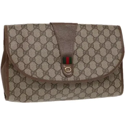 Pre-owned Clutches, female, , Size: ONE SIZE Pre-owned Leather clutches - Gucci Vintage - Modalova