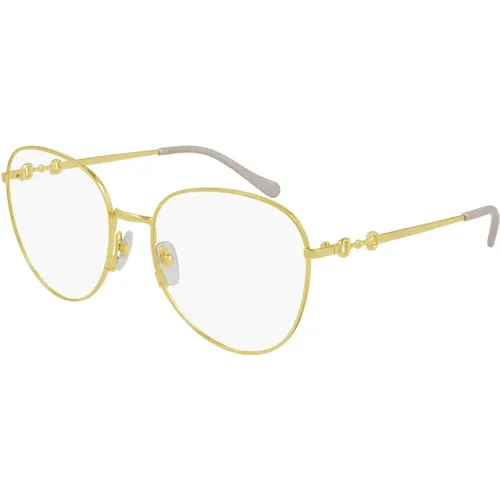 Gold Lilac Eyewear Frames , unisex, Größe: 56 MM - Gucci - Modalova