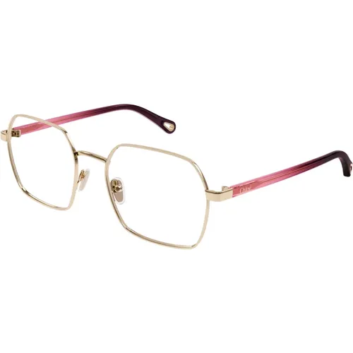 Glasses, unisex, , Size: 52 MM Gold Eyewear Frames - Chloé - Modalova