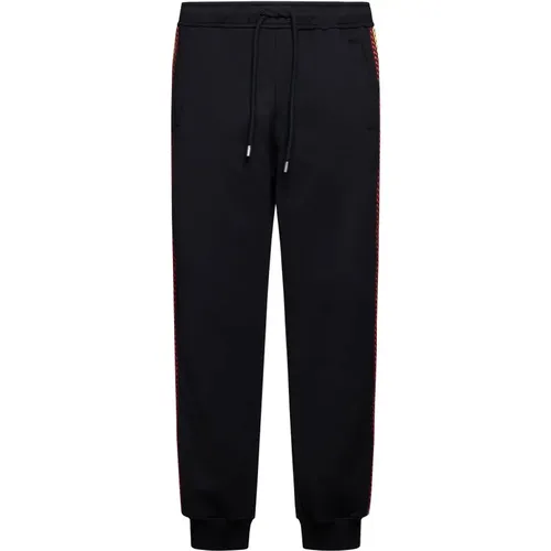 Sweatpants, male, , Size: L Jersey Trousers with Stripe Detailing - Lanvin - Modalova