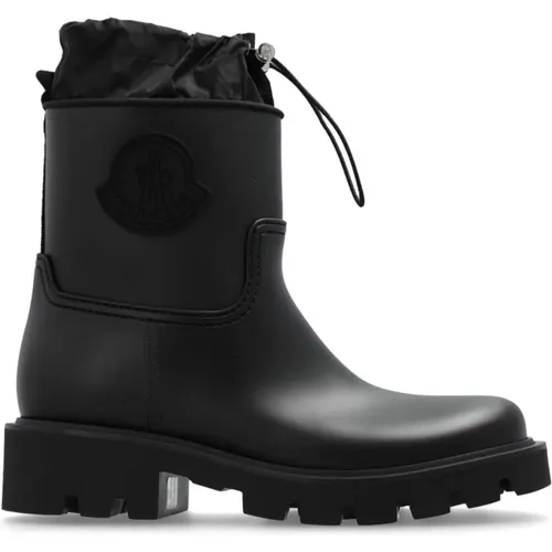 Slip-On Logo Patch Boots , female, Sizes: 4 UK, 2 UK, 3 UK, 8 UK, 5 UK, 7 UK - Moncler - Modalova