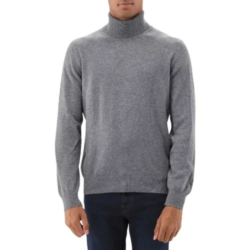 Dunkelgraues Gestricktes Turtle Neck Pullover , Herren, Größe: 2XL - Gran Sasso - Modalova