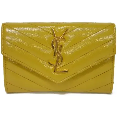 Pre-owned Wallets, unisex, , Size: ONE SIZE Pre-owned Leather wallets - Yves Saint Laurent Vintage - Modalova