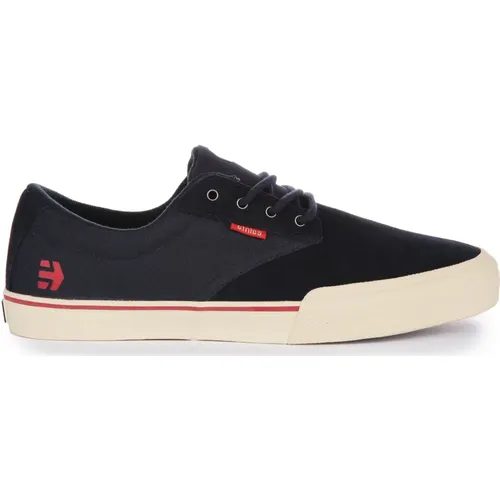 Navy Red Vulcanised Trainers Comfort Style , male, Sizes: 7 UK, 8 1/2 UK, 9 UK, 8 UK, 10 UK, 7 1/2 UK - Etnies - Modalova