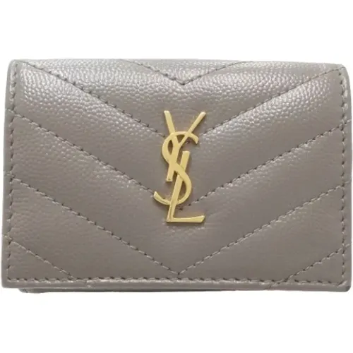 Pre-owned Wallets, female, , Size: ONE SIZE Pre-owned Leather wallets - Yves Saint Laurent Vintage - Modalova