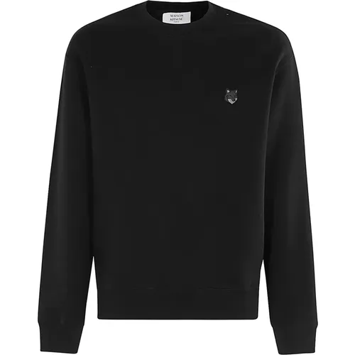 Fuchskopf Patch Sweatshirt , Herren, Größe: XL - Maison Kitsuné - Modalova