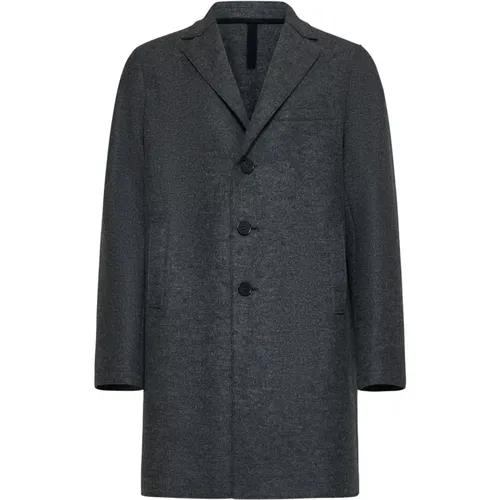 Single-Breasted Coats, male, , Size: L Boxy Coat - Harris Wharf London - Modalova