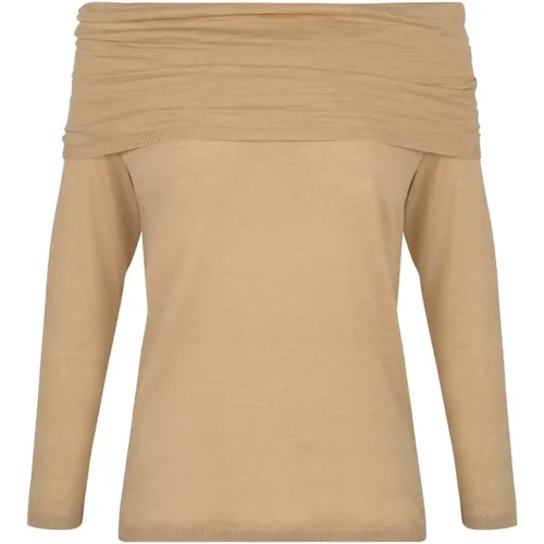 Romeo, Top in Gold Leinenpunkt , Damen, Größe: 2XL - Cortana - Modalova