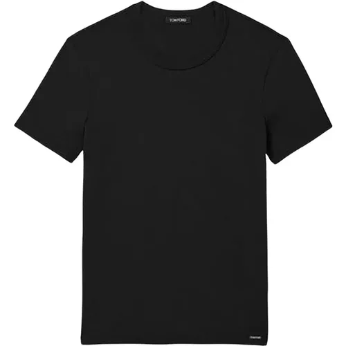 Basis Rundhals T-Shirt , Herren, Größe: S - Tom Ford - Modalova