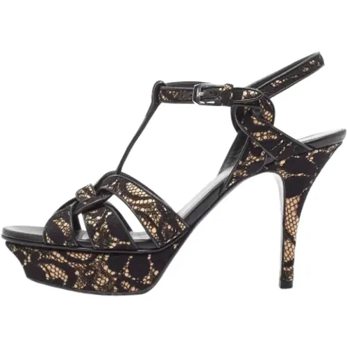 Pre-owned Lace sandals , female, Sizes: 6 1/2 UK - Yves Saint Laurent Vintage - Modalova