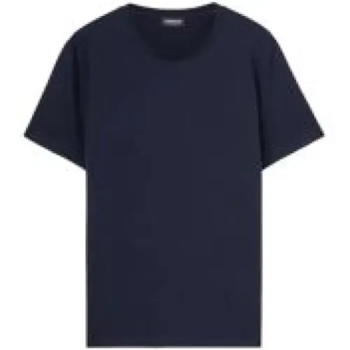 Blaue T-Shirts und Polos mit D-Logo , Herren, Größe: M - Dondup - Modalova