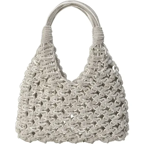 Handbags, female, , Size: ONE SIZE Rock Crystal Handwoven Bag - Hibourama - Modalova