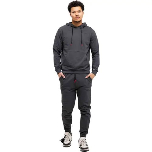 Training Sets, male, , Size: 2XL Grey Mens Training Suit Hooded - Cruyff - Modalova