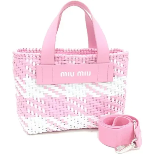 Pre-owned Fabric handbags , female, Sizes: ONE SIZE - Miu Miu Pre-owned - Modalova