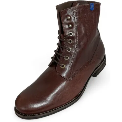 Casual DarkCognac Lederschuhe , Herren, Größe: 44 1/2 EU - Van Bommel - Modalova