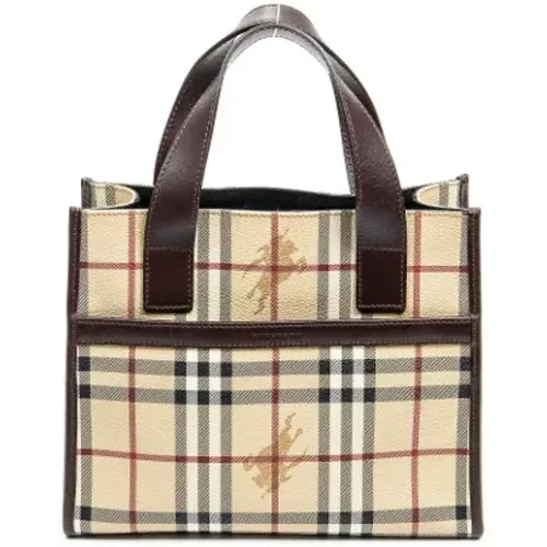 Pre-owned Tote Bags, female, , Size: ONE SIZE Pre-owned Coated canvas handbags - Burberry Vintage - Modalova