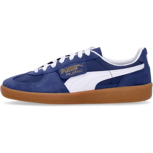 Sneakers, male, , Size: 10 US Palermo Low Shoe Navy/White - Puma - Modalova