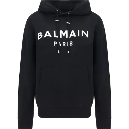 Hoodies, male, , Size: L Hooded Sweatshirt White - Balmain - Modalova