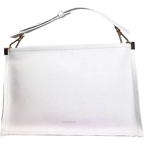 Bags,Weiße Lederhandtasche mit Verstellbarem Riemen - Coccinelle - Modalova