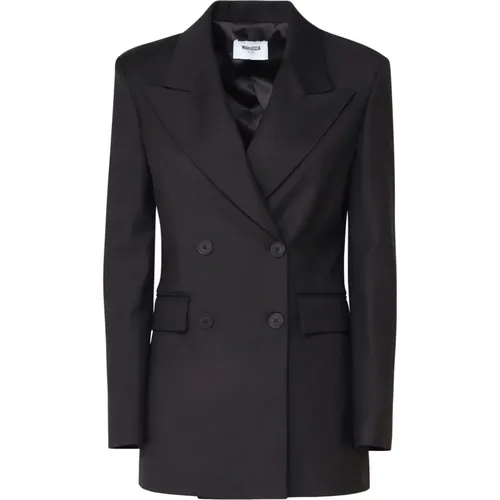 Wool Blazer Double-Breasted Jacket , female, Sizes: L, M - Mariuccia Milano - Modalova