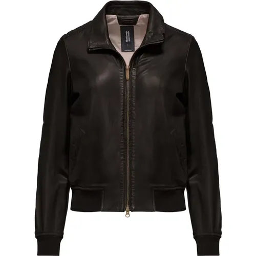 Vall Leather Jacket , female, Sizes: XL, L - BomBoogie - Modalova