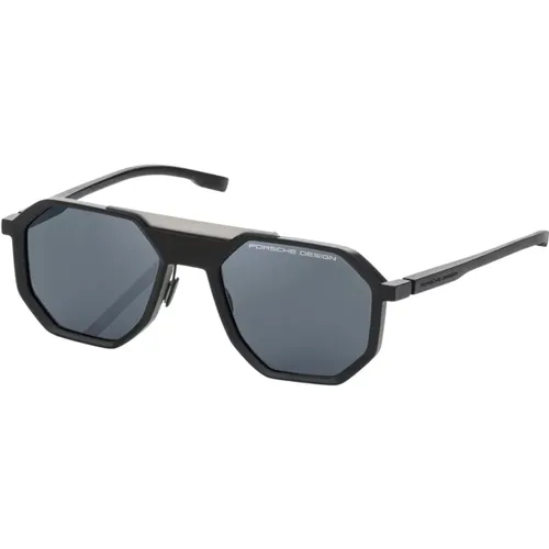 Matt Schwarze Sonnenbrille mit Dunkelblauen Gläsern - Porsche Design - Modalova