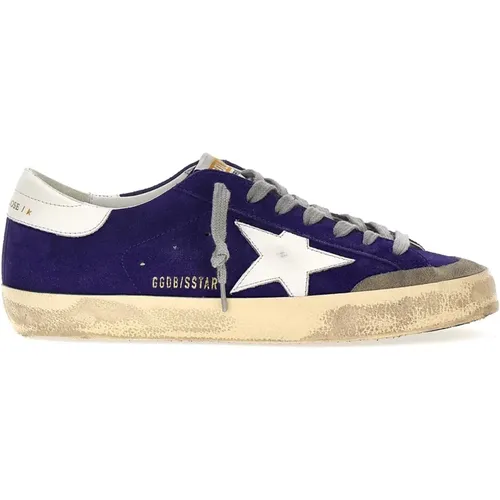 Sneakers, male, , Size: 7 US Superstar Suede and Leather Sneakers - Golden Goose - Modalova